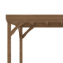 Outsunny Pergola 4 x 3 m en Bois, pergola Jardin extérieure, Traditionnelle autoportante Toit terrasse à décorer, avec 4 Pieds, 