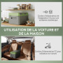 Outsunny Glacière électrique portable 16,3L, réfrigérateur de voiture portable congélateur et réfrigérateur 12/24V, avec modes E