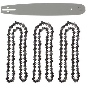 GT Garden Guide 16 Pouces (40 cm) avec Lot de 3 chaînes 66 maillons pour tronçonneuse