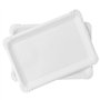 Miamex Lot de 20 Plateaux en Carton Blanc - Plateaux de Présentation pour Pâtisseries/Amuse-bouches/Buffets (23 x 33 cm)