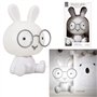 HOME DECO KIDS - La11042 - Lampe de Chevet LED Forme Lapin pour Enfant, Veilleuse, Decoration Chambre Bebe, Rechargeable USB, Bo