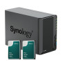 Bundle NAS Synology DS224+ 2Go avec 2 disques Synology 6To HAT3300, Non assemblé
