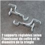 Store & Menuiserie 2.0 Lot de 2 Supports de Tringle à Rideaux Geko Blanc résistant sans perçage pour Coffre de volet Roulant à r