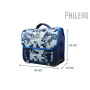 Bagtrotter Cartable 38 cm Phileas Dinosaures Bleu - Le Plus Confortable des Cartables - Ergonomie/Confort/Sécurité - Système Sma