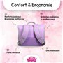 Bagtrotter - Cartable 38 cm - Princesses Disney - Violet - Primaire - Bretelles et dos rembourrés - Bandes Réfléchissantes - Gra