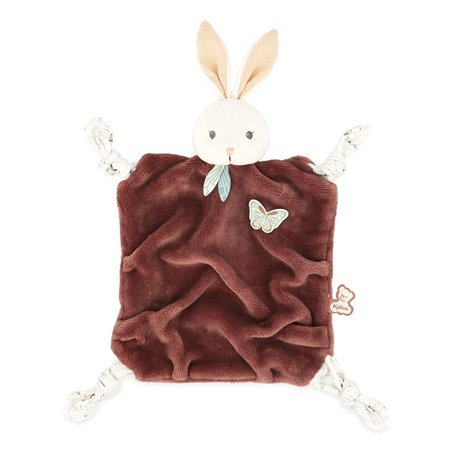 KALOO - Plume - Doudou Lapin Cannelle 26 cm - Doudou Bébé Ultra-Doux - Développe Le Toucher - Belle Boîte Cadeau Personnalisable