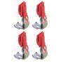 cyclingcolors 4x Fixation clip pour évier 30 x 42mm acier inoxydable et plastique rouge Franke Cuisine Pince Accessoire Pièce Re