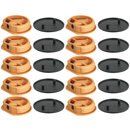 cyclingcolors 10x Ferrure d'assemblage beige avec cache en plastique idéal caravane bateaux vans camping-cars camions aménagés C