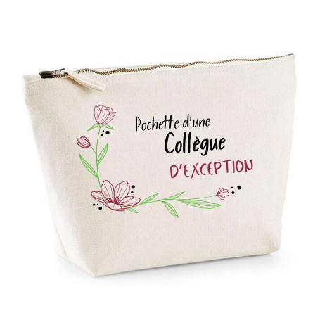 Planetee Trousse Collègue d'exception | Idée Cadeau Collègue Travail Retraite Pochette Maquillage Toilette