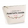 Planetee Trousse Assistante Sociale au Top | Idée Cadeau Collègue Travail Retraite Pochette Maquillage Toilette