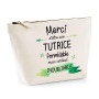 Planetee Trousse Merci Tutrice inoubliable | Idée Cadeau Collègue Travail Retraite Pochette Maquillage Toilette