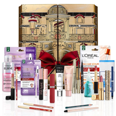 L'Oréal Paris - Calendrier de l'Avent 24 Jours - Coffret Cadeau Noël - Maquillage