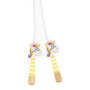 Janod - Corde à Sauter Réglable pour Enfants - Poignées Tetes de Licornes en Bois - 2m de Corde - Idéal pour Jouer en Extérieur