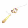 Janod - Corde à Sauter Réglable pour Enfants - Poignées Tetes de Licornes en Bois - 2m de Corde - Idéal pour Jouer en Extérieur