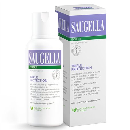 Saugella - Triple Protection - Soin Lavant Intime- Inconforts intimes - Brûlures