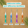 Kit 5 Brossettes Interdentaires 0,5mm - Nettoie les Espaces Interdentaires en Douceur - Nettoyage Dentaire Efficace - Accessoire