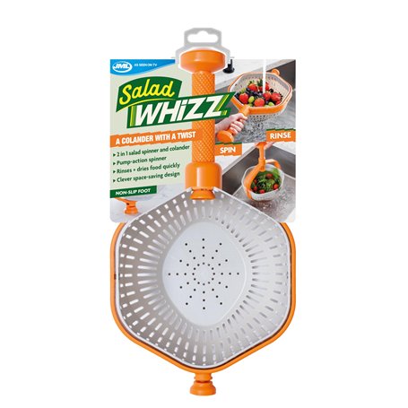 MYBO TV Salad WHIZZ Essoreuse à Salade et Passoire - Rince et Essore Rapidement - Idéale pour Fruits