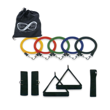 Pack d’Exercice 11 pièces – Kit d’exercice et de musculation – Sport et Fitness à domicile – Accessoire Yoga – Pack de sport et