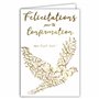 68-6503 Carte Félicitations pour ta Confirmation Homme Femme Chrétien(ne) Catholique Viens Esprit Saint Colombe de la Paix en Or