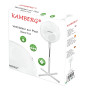 Kamberg - VENTILATEUR 40 CM SUR PIEDS BLANC - 3 VITESSES - OSCILLATION - HAUTEUR REGLABLE - SILENCIEUX - GRILLE SECURISEE - 45 W