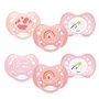 DODIE Lot de 6 Sucettes Anatomiques ESSENTIEL JOUR/NUIT +18 mois ROSE