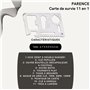 PARENCE.- Carte de Survie Multifonction avec 11 Fonctionnalités - Carte de Survie 11 en 1 en Acier Inoxydable/Couteau, Décapsule