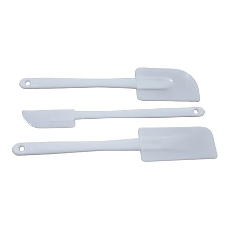 PARENCE - Set de 3 Spatules de Cuisine en Plastique - Set de pattiserie - Ensemble préparation gateaux/Tartes - Essentiel pour V