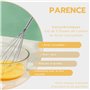 PARENCE.- Lot de 2 Fouets de Cuisine en Acier Inoxydable - 19 cm & 24 cm - Batteur à Œufs Manuel - Ustensiles Cuisine Mélange Un