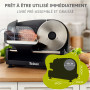 Trancheuse Electrique 150W Twinzee - Trancheuse à Jambon Professionnelle Réglable 0-15mm - 2 Lames Coupe Saucisson, Pain et Vian