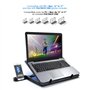 EMPIRE GAMING - Turboost Aluminium Refroidisseur a air PC Ordinateur Portable Gamer - 5 Ventilateurs - Support 12 à 17 Pouces - 