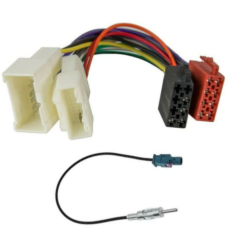 Sound-way - Câble Adaptateur Radio Faisceau pour Installation autoradio fiche ISO et d'antenne Compatible avec Renault