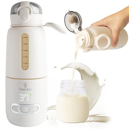 Reveal Baby Chauffe Biberon Nomade Portable 90W - Chargeur USB Pour Eau/Lait Tempérture Réglable 37°C a 55°C - Chauffe Biberon V
