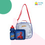 mybagstory - Sac Lunch pour garcon avec boite a gouter et gourde bleu spiderman - Enfant - Ecole - Maternelle -Garderie - Crèche