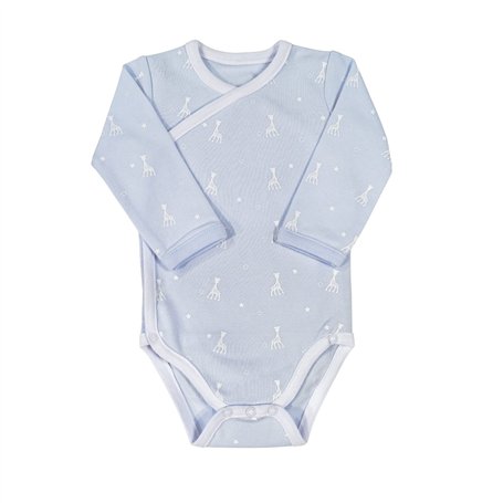 Sophie la Girafe - Body Bébé Croisée - Garçon - 3 mois - Bleu