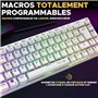 Clavier Gamer sans fil - The G-Lab - KEYZ TITAN - Mécanique (Switch Rouge) - Azerty - Triple mode - RGB - Blanc