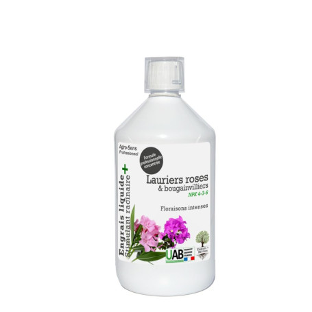 Engrais liquide lauriers roses et bougainvilliers. Concentréà diluer - 500 ml (250 litres de préparation)