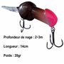 Leurre Dur de Pêche Réaliste - Cadeau Original Pêcheur - Carnassiers Brochet Silure Sandre Crankbait - 14 cm 28 GR