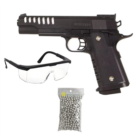 2EAGLE Pack Airsoft Pistolet modèle Saigo Hi-Capa SG00060 à Ressort/matière: Plastique Haute résistance/Puissance 0.3 Joule/livr