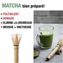 ORIGEENS FOUET MATCHA BAMBOU MANCHE LONG - Petit Fouet bambou Chasen traditionnel pour Matcha Latte/Cérémonie du thé - Fouet thé