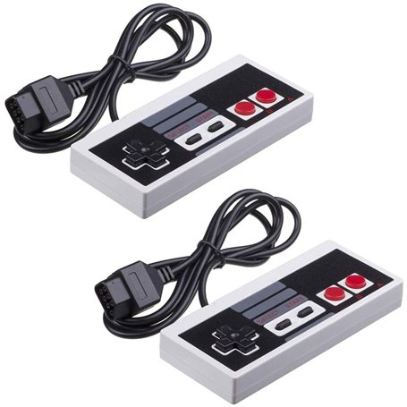 Link-e : 2 X Manette de Jeu Compatible avec la Console Nintendo NES Originale