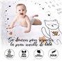 Couverture étape bebe en Français + carte étape en bois personnalisé - tapis mois pour photos - coffret cadeau naissance inclus 