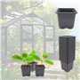 Verdonia 100 Godets Plastique 8cm pour Semis, Repiquage, Bouturage Réutilisables et Résistants - Pots Pratiques avec Trous de Dr