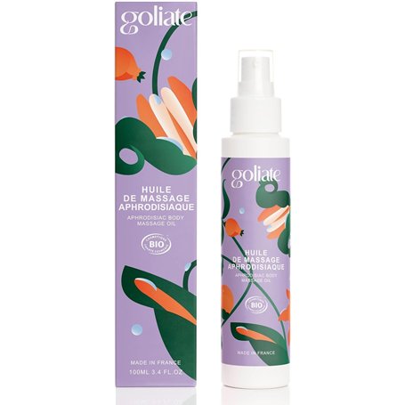 GOLIATE Huile de Massage BIO - Aphrodisiaque - Gel Relaxant Cosmétique - Tantrique Sexuel - Homme Femme Couple - Formule Ethique