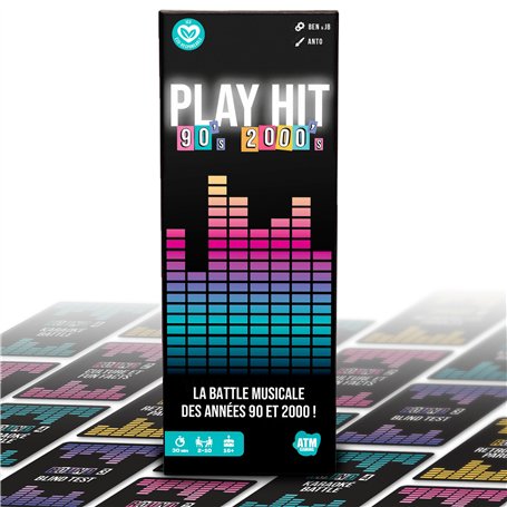 ATM Gaming Play Hit - Jeu de Société - Quiz Musiques des Années 90 et 2000 - Parfait pour Mettre l'ambiance - Jeu de Cartes - Je