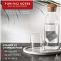 Le Charbon Actif Français Carafe filtrante d'Eau en verre 1,4L + 1 filtre à eau au charbon végétal activé - Bouteille filtrante 