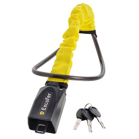 EXOSFER - Bloque Volant Voiture - Canne Antivol Sécurité Renforcée Contre le Vol - Bloc Flexible Pratique Pour Auto