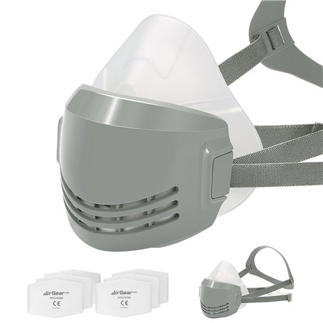 AirGearPro D-200 Masque de Protection Respiratoire Réutilisable