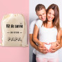STUDIO MANALI Kit de survie du futur papa - boîte à papa - annonce grossesse - cadeau de naissance - pochon à remplir - coton bi