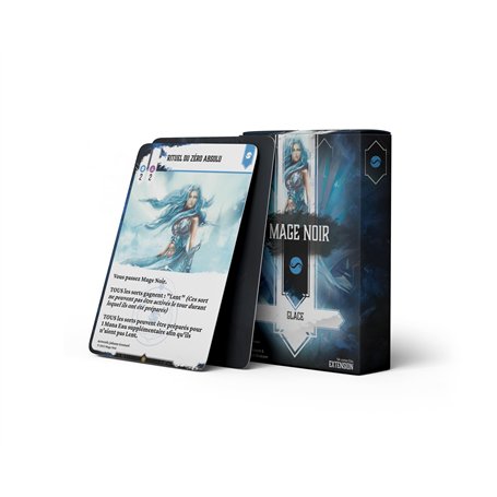 Mage Noir - Extension Glace - Jeu de Cartes Stratégique et d’Affrontement pour 2 Joueurs - Jeu de Société dès 14 Ans - Version F