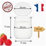 SPECIAL-DAY 8 pot de yaourt en verre avec couvercles hermetique | verrine en verre pour tout yaourtière |petit pots bebe longue 